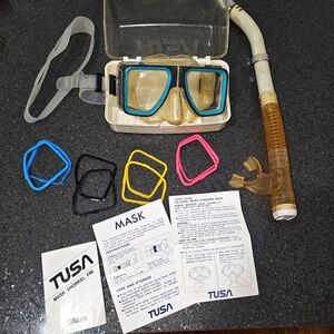 TUSA prescription goggles and snorkel